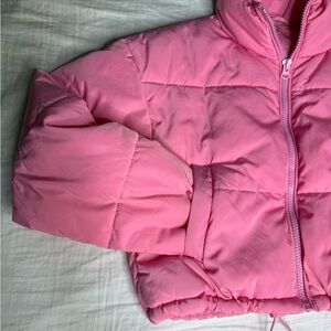 Divided Cropped Pink Puffer